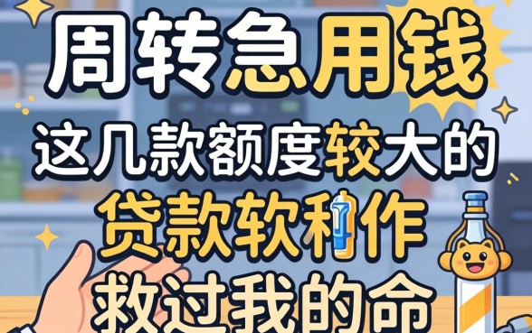 做生意周转急用钱?这几款额度较大的贷款软件救过我的命
