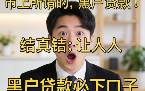 我试了市面上所谓的黑户贷款必下口子，结果让人意外