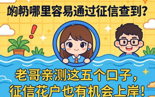 网贷哪里容易通过征信查到？老哥亲测这五个口子，征信花户也有机会上岸！