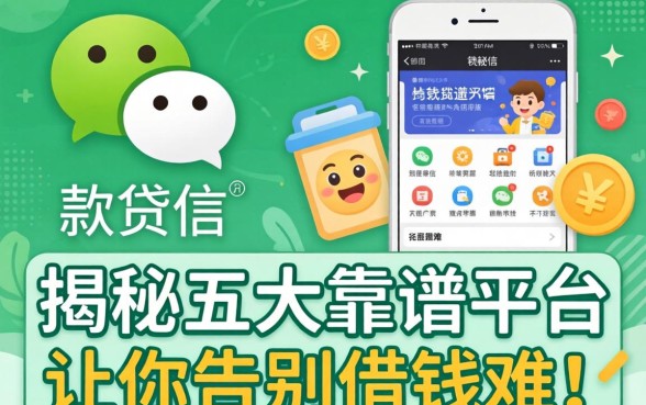 微信贷款的软件有哪些可靠？揭秘五大靠谱平台，让你告别借钱难！