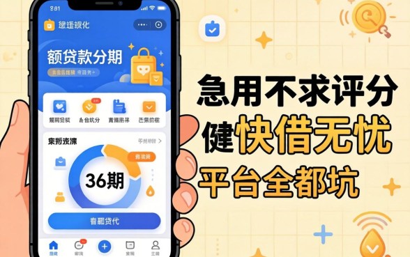 我借了大额贷款分期36期的软件，发现急用不求评分快借无忧的平台全是坑