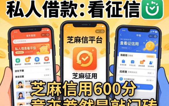 我试了几个私人借款不看征信的平台,发现芝麻信用600分竟然是敲门砖