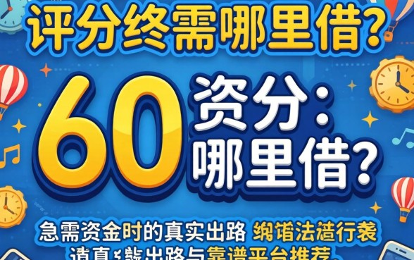 综合评分60哪里借？急需资金时的真实出路与靠谱平台推荐