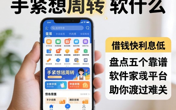 手头紧想周转?手机什么软件借钱快利息低的?盘点五个靠谱平台助你渡过难关