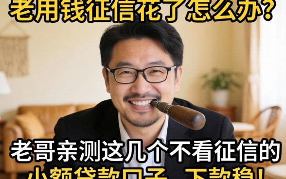 急用钱征信花了怎么办？老哥亲测这几个不看征信的小额贷款口子，下款稳！