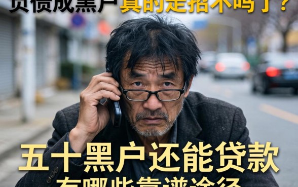 五十岁负债累累成黑户，真的走投无路了吗？五十黑户还能贷款吗有哪些靠谱途径？