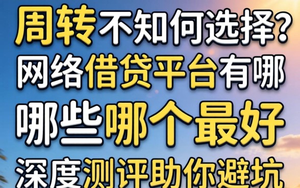 急需周转却不知如何选择?网络借贷平台有哪些哪个最好?深度测评助你避坑