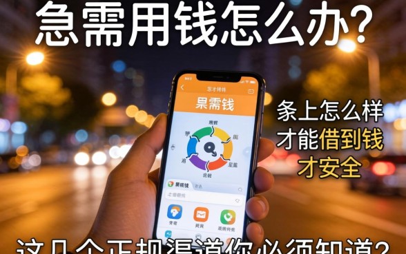 深夜急需用钱怎么办？手机上怎么样才能借到钱才安全？这几个正规渠道你必须知道