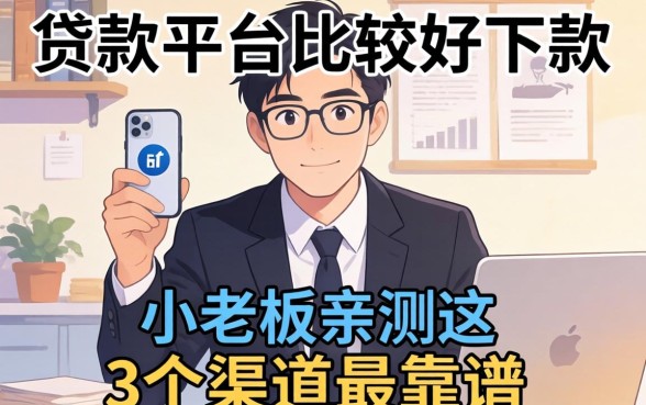 哪个贷款平台比较好下款的？小老板亲测这3个渠道最靠谱