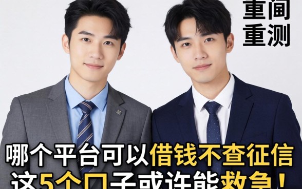 兄弟们实测：哪个平台可以借钱不查征信报告？这5个口子或许能救急！