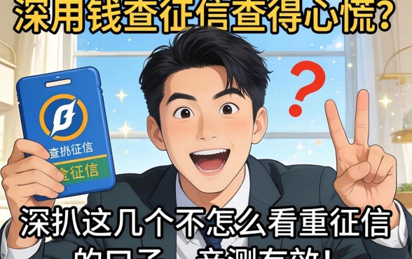 急用钱查征信查得心慌？深扒这几个不怎么看重征信的口子，亲测有效！