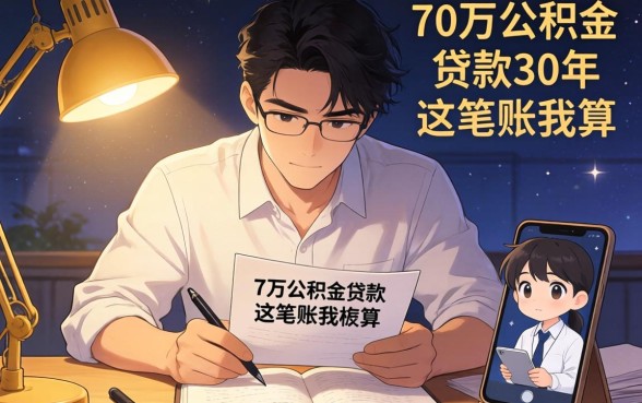 70万公积金贷款30年，这笔账我算了一整夜