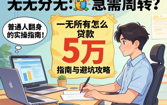 身无分文急需周转？一无所有怎么贷款5万，普通人翻身的实操指南与避坑攻略