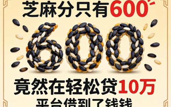 我芝麻分只有600,竟然在轻松贷10万的平台借到了钱