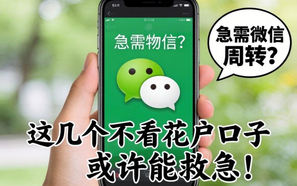 手持iPhone却急需微信周转？这几个不看花户的口子或许能救急！