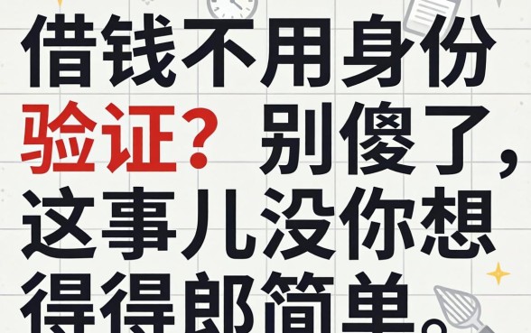 借钱不用身份验证？别傻了，这事儿没你想得那么简单