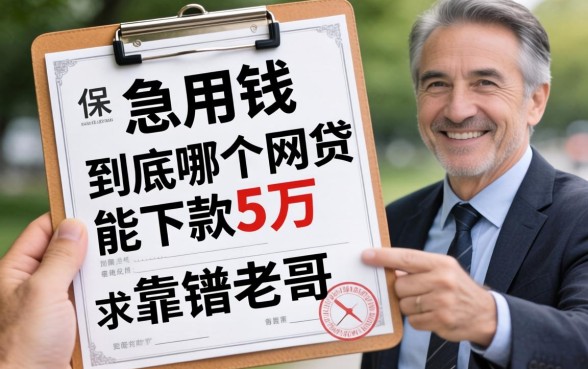 手里有份保单急用钱,到底哪个网贷能下款五万?求靠谱老哥指点!