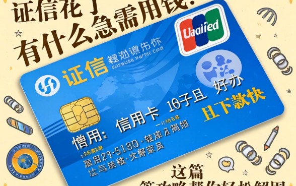 征信花了急需用钱？有什么信用卡好办且下款快？这篇攻略帮你轻松解围