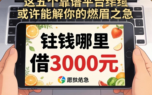 急需用钱哪里能借3000元？这五个靠谱平台或许能解你的燃眉之急