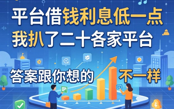 什么平台借钱利息低一点?我扒了二十几家平台,答案跟你想的不一样