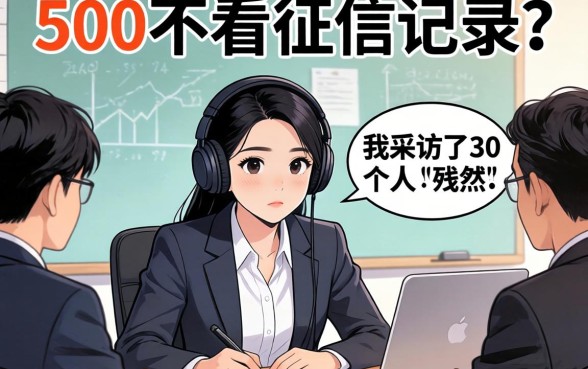 什么软件借500不看征信记录？我采访了30个人，答案很残酷