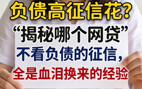 负债高征信花?揭秘哪个网贷不看负债的征信,全是血泪换来的经验