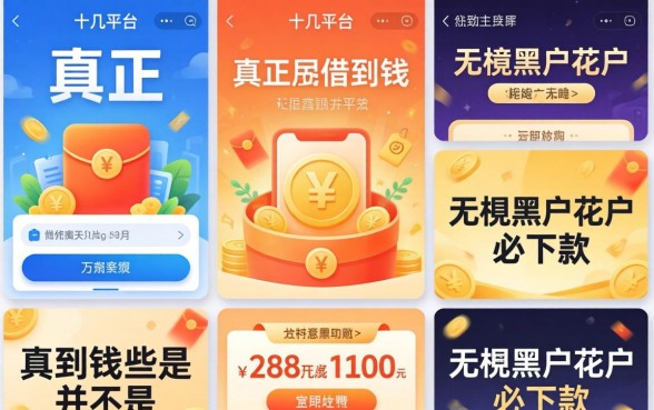 我试了十几个平台，发现真正能借到钱的并不是那些无视黑户花户必下款的口子