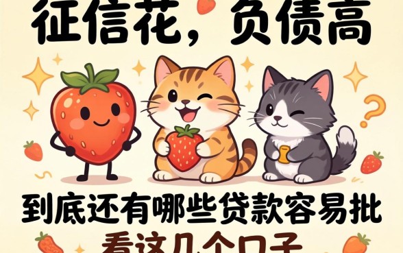 现在征信花、负债高，到底还有哪些贷款容易批？看这几个口子