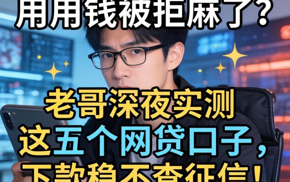 急用钱被拒麻了？老哥深夜实测这五个网贷口子，下款稳不查征信！