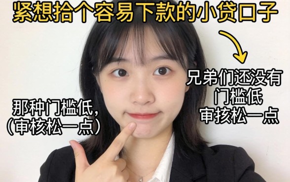 手头紧想找个容易下款的小贷口子,兄弟们有没有那种门槛低、审核松一点的推荐?