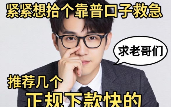 手头紧想找个靠谱口子救急，求老哥们推荐几个正规下款快的平台！