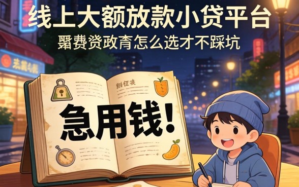 半夜急用钱？线上大额放款小贷平台怎么选才不踩坑