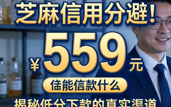 芝麻信用分559能借款么？揭秘低分下款的真实渠道与避坑指南