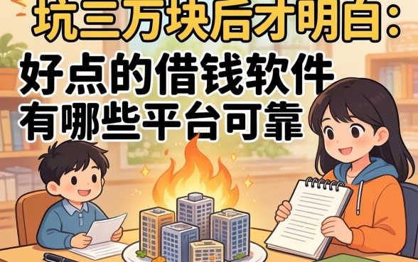 被坑三万块后才明白：好点的借钱软件有哪些平台可靠