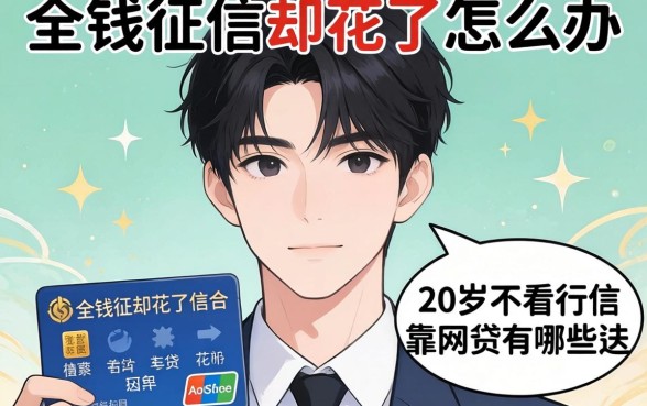 急需用钱征信却花了怎么办？20岁不看征信的网贷有哪些呢？这几款靠谱平台值得一试