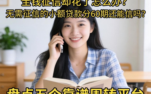 急需用钱征信却花了怎么办？无需征信的小额贷款分60期还能信吗？盘点五个靠谱周转平台