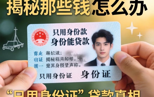 急需用钱怎么办?只用身份证能贷款吗?揭秘那些声称“只用身份证”的贷款真相