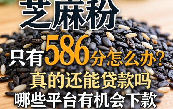 芝麻分只有586分怎么办？真的还能贷款吗？哪些平台有机会下款？