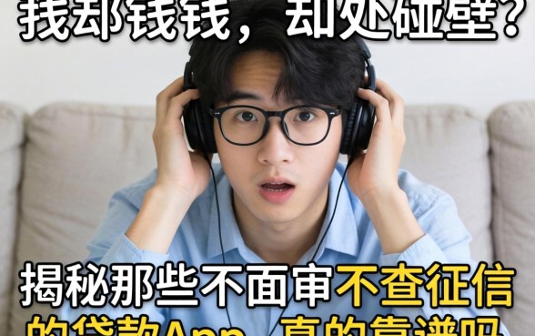 急需用钱却四处碰壁?揭秘那些不面审不查征信的贷款app,真的靠谱吗?