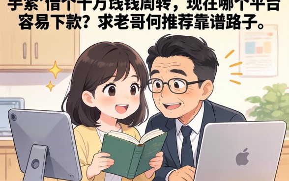 手头紧想借个十万块钱周转，现在哪个平台容易下款？求老哥们推荐靠谱路子！