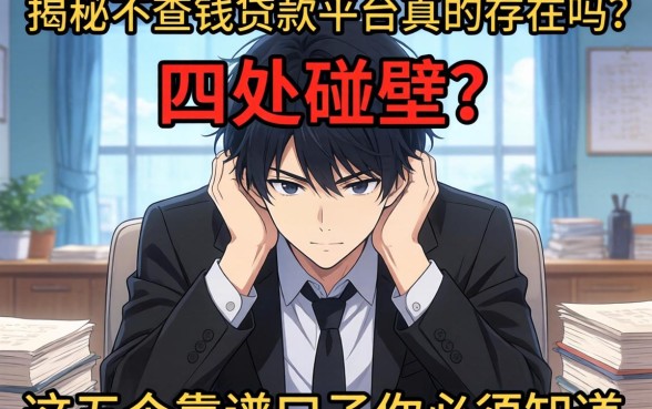 急需用钱却四处碰壁？揭秘不查的贷款平台真的存在吗？这五个靠谱口子你必须知道