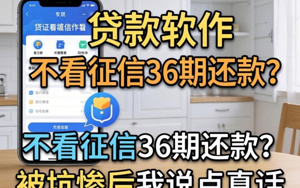 什么贷款软件不看征信36期还款?被坑惨后我说点真话