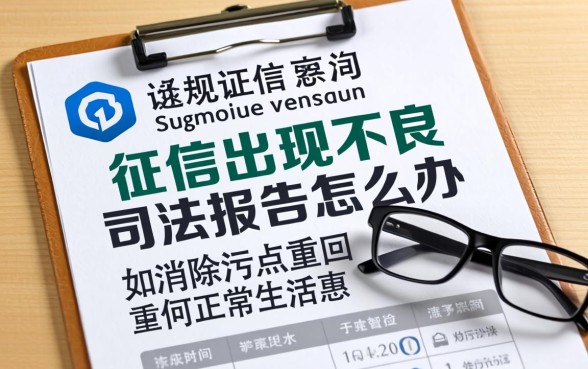 征信出现不良司法报告怎么办?如何消除污点重回正常生活?