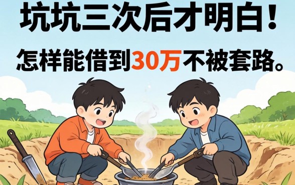 被坑三次后才明白：怎样能借到30万不被套路