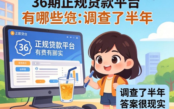 能分36期的正规贷款平台有哪些？我调查了半年，答案很现实
