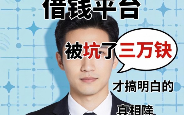 最好通过的借钱平台?我被坑了三万块才搞明白的真相