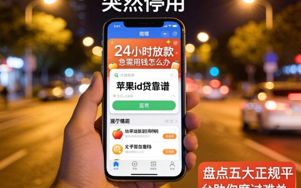 深夜手机突然停用急需用钱怎么办？24小时放款的苹果id贷靠谱吗？盘点五大正规平台助你度过难关