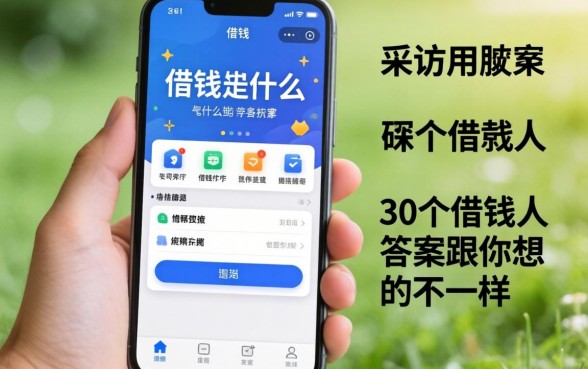 在手机上借钱要下什么软件？我采访了30个借款人，答案跟你想的不一样