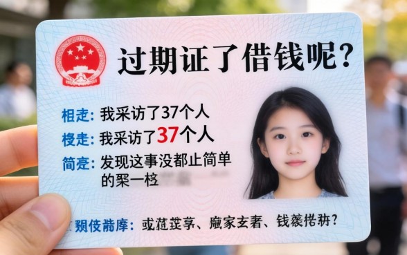 身份证过期了如何借钱呢？我采访了37个人，发现这事没那么简单