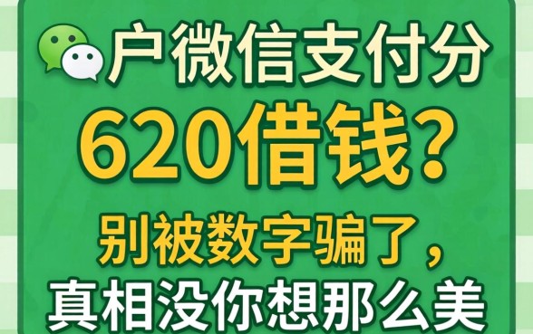 黑户微信支付分620借钱？别被数字骗了，真相没你想那么美
